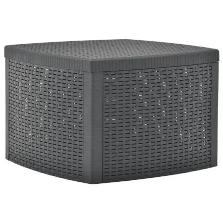 Mesa auxiliar de plástico gris antracita 54x54x36,5 cm de vidaXL, Mesas de jardín - Ref: Foro24-48775, Precio: 67,29 €, Descu...