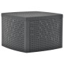 Mesa auxiliar de plástico gris antracita 54x54x36,5 cm de vidaXL, Mesas de jardín - Ref: Foro24-48775, Precio: 68,62 €, Descu...