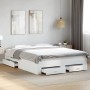 Estructura cama con cajones madera ingeniería blanca 150x200 cm de vidaXL, Camas y somieres - Ref: Foro24-3280377, Precio: 18...