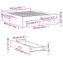 Estructura cama con cajones madera ingeniería blanca 150x200 cm de vidaXL, Camas y somieres - Ref: Foro24-3280377, Precio: 18...