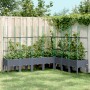 Jardinera con enrejado PP gris 200x160x142,5 cm de vidaXL, Maceteros y jardineras - Ref: Foro24-367971, Precio: 160,70 €, Des...