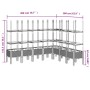 Jardinera con enrejado PP gris 200x160x142,5 cm de vidaXL, Maceteros y jardineras - Ref: Foro24-367971, Precio: 160,70 €, Des...