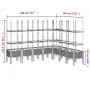 Jardinera con enrejado PP gris 200x160x142,5 cm de vidaXL, Maceteros y jardineras - Ref: Foro24-367971, Precio: 127,96 €, Des...