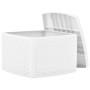 Mesa auxiliar de plástico blanco 54x54x36,5 cm de vidaXL, Mesas de jardín - Ref: Foro24-48774, Precio: 56,65 €, Descuento: %