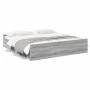 Cama con cajones madera ingeniería gris Sonoma 200x200 cm de vidaXL, Camas y somieres - Ref: Foro24-3280270, Precio: 167,89 €...