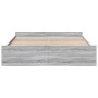 Cama con cajones madera ingeniería gris Sonoma 200x200 cm de vidaXL, Camas y somieres - Ref: Foro24-3280270, Precio: 167,89 €...