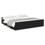 Estructura cama con cajones madera ingeniería negra 200x200 cm de vidaXL, Camas y somieres - Ref: Foro24-3280266, Precio: 168...