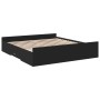 Estructura cama con cajones madera ingeniería negra 200x200 cm de vidaXL, Camas y somieres - Ref: Foro24-3280266, Precio: 168...