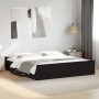 Estructura cama con cajones madera ingeniería negra 200x200 cm de vidaXL, Camas y somieres - Ref: Foro24-3280266, Precio: 168...