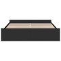 Estructura cama con cajones madera ingeniería negra 200x200 cm de vidaXL, Camas y somieres - Ref: Foro24-3280266, Precio: 168...