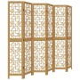 Biombo separador de 6 paneles madera maciza paulownia marrón de vidaXL, Divisores de ambientes - Ref: Foro24-358875, Precio: ...