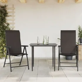 Sillas de jardín plegables 2 uds ratán sintético negro café de vidaXL, Sillas de jardín - Ref: Foro24-4007139, Precio: 128,77...