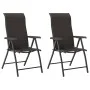 Sillas de jardín plegables 2 uds ratán sintético negro café de vidaXL, Sillas de jardín - Ref: Foro24-4007139, Precio: 128,77...
