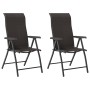 Sillas de jardín plegables 2 uds ratán sintético negro café de vidaXL, Sillas de jardín - Ref: Foro24-4007139, Precio: 130,52...