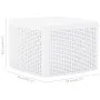 Mesa auxiliar de plástico blanco 54x54x36,5 cm de vidaXL, Mesas de jardín - Ref: Foro24-48774, Precio: 55,73 €, Descuento: %