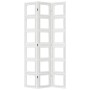 Biombo separador de 3 paneles madera maciza Paulownia blanco de vidaXL, Divisores de ambientes - Ref: Foro24-358688, Precio: ...