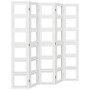 Biombo separador de 5 paneles madera maciza Paulownia blanco de vidaXL, Divisores de ambientes - Ref: Foro24-358695, Precio: ...