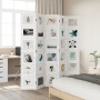 Biombo separador de 5 paneles madera maciza Paulownia blanco de vidaXL, Divisores de ambientes - Ref: Foro24-358695, Precio: ...
