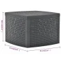 Mesa auxiliar de plástico gris antracita 54x54x36,5 cm de vidaXL, Mesas de jardín - Ref: Foro24-48775, Precio: 67,29 €, Descu...