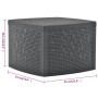 Mesa auxiliar de plástico gris antracita 54x54x36,5 cm de vidaXL, Mesas de jardín - Ref: Foro24-48775, Precio: 68,62 €, Descu...
