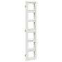 Biombo separador de 5 paneles madera maciza Paulownia blanco de vidaXL, Divisores de ambientes - Ref: Foro24-358695, Precio: ...