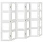 Biombo separador de 6 paneles madera maciza Paulownia blanco de vidaXL, Divisores de ambientes - Ref: Foro24-358697, Precio: ...