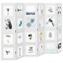 Biombo separador de 6 paneles madera maciza Paulownia blanco de vidaXL, Divisores de ambientes - Ref: Foro24-358697, Precio: ...