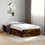 Cama con cajones madera de ingeniería roble ahumado 75x190 cm de vidaXL, Camas y somieres - Ref: Foro24-3280444, Precio: 104,...