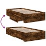 Cama con cajones madera de ingeniería roble ahumado 75x190 cm de vidaXL, Camas y somieres - Ref: Foro24-3280444, Precio: 104,...