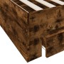 Cama con cajones madera de ingeniería roble ahumado 75x190 cm de vidaXL, Camas y somieres - Ref: Foro24-3280444, Precio: 104,...