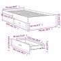Cama con cajones madera de ingeniería roble ahumado 75x190 cm de vidaXL, Camas y somieres - Ref: Foro24-3280444, Precio: 104,...