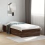 Cama con cajones madera de ingeniería marrón roble 75x190 cm de vidaXL, Camas y somieres - Ref: Foro24-3280446, Precio: 107,4...