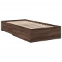 Cama con cajones madera de ingeniería marrón roble 75x190 cm de vidaXL, Camas y somieres - Ref: Foro24-3280446, Precio: 107,4...