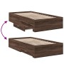 Cama con cajones madera de ingeniería marrón roble 75x190 cm de vidaXL, Camas y somieres - Ref: Foro24-3280446, Precio: 107,4...