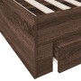Cama con cajones madera de ingeniería marrón roble 75x190 cm de vidaXL, Camas y somieres - Ref: Foro24-3280446, Precio: 107,4...