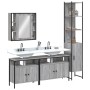 Set de armario de baño 4 pzas madera contrachapada gris sonoma de vidaXL, Muebles de baño - Ref: Foro24-3214748, Precio: 266,...
