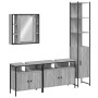 Set de armario de baño 4 pzas madera contrachapada gris sonoma de vidaXL, Muebles de baño - Ref: Foro24-3214748, Precio: 266,...