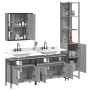 Set de armario de baño 4 pzas madera contrachapada gris sonoma de vidaXL, Muebles de baño - Ref: Foro24-3214748, Precio: 266,...