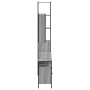 Set de armario de baño 4 pzas madera contrachapada gris sonoma de vidaXL, Muebles de baño - Ref: Foro24-3214748, Precio: 266,...