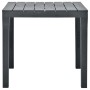 Mesa de jardín con 2 bancos plástico gris antracita de vidaXL, Conjuntos de jardín - Ref: Foro24-48778, Precio: 138,69 €, Des...