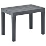 Mesa de jardín con 2 bancos plástico gris antracita de vidaXL, Conjuntos de jardín - Ref: Foro24-48778, Precio: 138,69 €, Des...