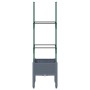 Jardinera con enrejado PP gris 40x40x142,5 cm de vidaXL, Maceteros y jardineras - Ref: Foro24-367946, Precio: 32,37 €, Descue...
