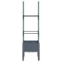 Jardinera con enrejado PP gris 40x40x142,5 cm de vidaXL, Maceteros y jardineras - Ref: Foro24-367946, Precio: 32,37 €, Descue...