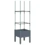 Jardinera con enrejado PP gris 40x40x142,5 cm de vidaXL, Maceteros y jardineras - Ref: Foro24-367946, Precio: 25,81 €, Descue...