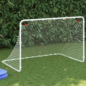 Portería de fútbol acero blanco 122x81x81 cm de vidaXL, Porterías de fútbol - Ref: Foro24-4007966, Precio: 38,78 €, Descuento: %