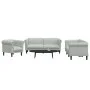 Juego de sofás 3 piezas terciopelo gris claro de vidaXL, Sofás - Ref: Foro24-3209209, Precio: 594,69 €, Descuento: %