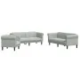 Light gray velvet 3-piece sofa set by vidaXL, Sofas - Ref: Foro24-3209209, Price: 594,69 €, Discount: %