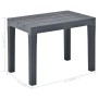 Mesa de jardín con 2 bancos plástico gris antracita de vidaXL, Conjuntos de jardín - Ref: Foro24-48778, Precio: 138,69 €, Des...