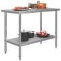 Mesa de trabajo para cocina acero inoxidable 120x60x85 cm de vidaXL, Restauración - Ref: Foro24-51190, Precio: 147,41 €, Desc...