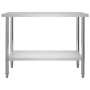 Mesa de trabajo para cocina acero inoxidable 120x60x85 cm de vidaXL, Restauración - Ref: Foro24-51190, Precio: 147,41 €, Desc...
